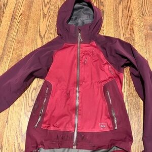REI Women's Maroon Hooded Waterproof Jacket